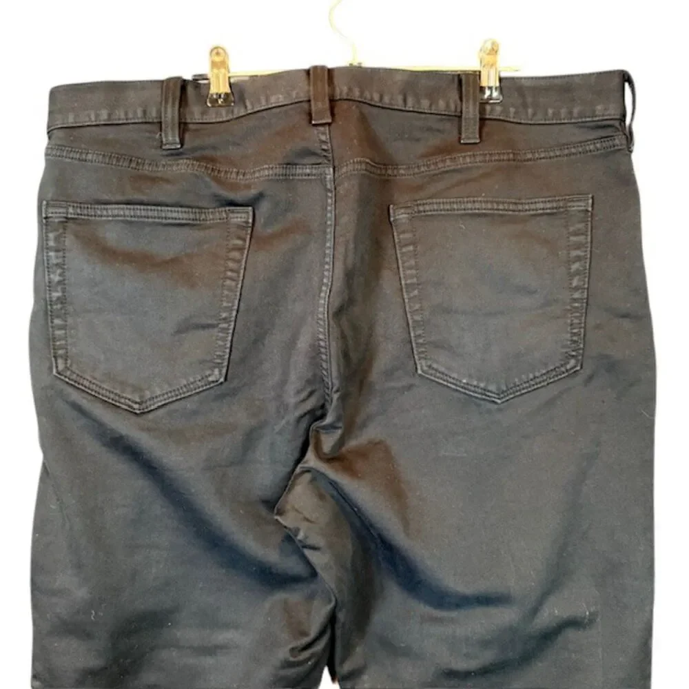 Banana Republic Traveler Stretch‎ Cotton Black Chino Pants Size 38 X 26 (hemmed)